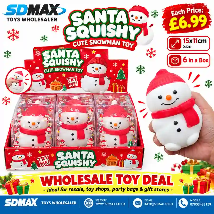 santa-squishy-snowman-toy-wholesale-sdmax Santa Squishy Snowman Toy wholesale Christmas slow rising sensory toy by SDMAX Toys Wholesaler