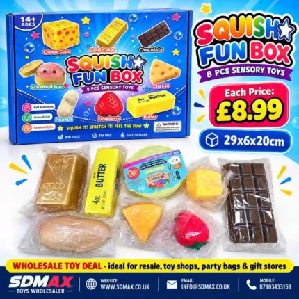 Squish Fun Box 8 PCS Sensory Toys Wholesale Gift Set - SDMAX Toys Wholesaler