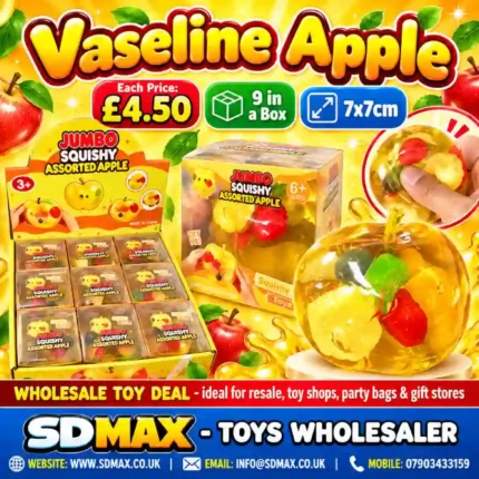 Vaseline Apple Squishy Toy Wholesale 9 Pack Display Box - SDMAX Toys Wholesaler