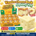 Vaseline Cheese Block Squishy Toy Wholesale 12 Pack Display - SDMAX Toys Wholesaler