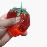 Vaseline Crystal Strawberry Squishy Toy Wholesale 12 Pack - SDMAX Toys Wholesaler