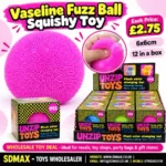 Vaseline Fuzz Ball Squishy Toy Wholesale 12 Pack - SDMAX Toys Wholesaler